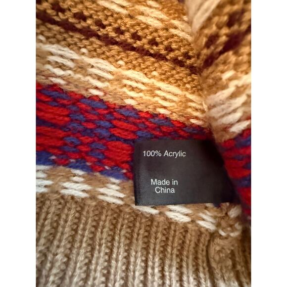 Lane Bryant Fair Isle Cardigan Button Up Sweater 22/24 Acrylic Academia Cozy - Picture 6 of 9